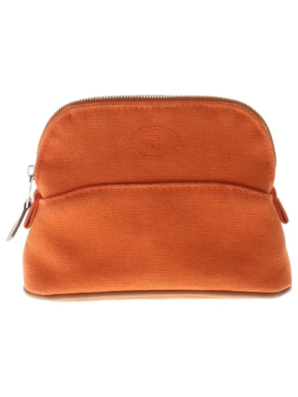 Hermes Bolide Canvas Pouch Mini Orange